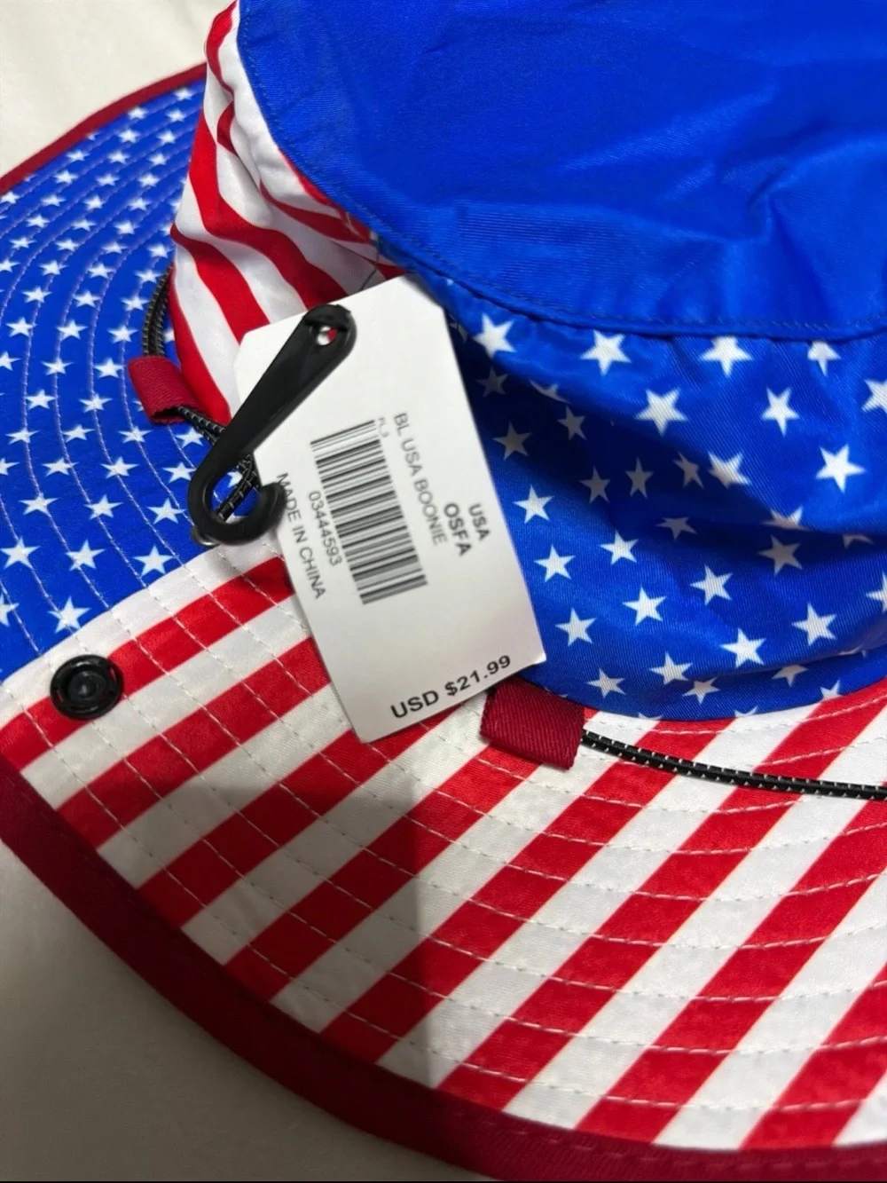 Patriotic Sun Hat - Blue & Red Stars and Stripes